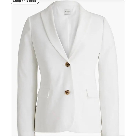 J. Crew Factory Womens Two button blazer BP095 White 12 - Picture 3 of 6